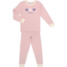 Indumenti da notte Petit Bateau Pigiama A Maniche Lunghe In Cotone Tinta Unita Bambino - Rosso