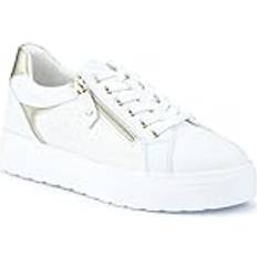 Pavers Wide-Fit Chunky Lace-Up Trainers - White
