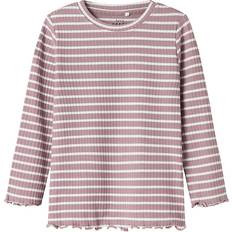 S Blouses & Tunics Children's Clothing Name It NmfVemma Bluse - Elderberry/Bright White