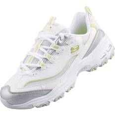 Skechers D'Lites Chromatic Shoes Moyen Width - Blanc/Argent/Vert-Lime