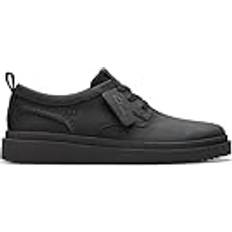 Clarks Black Low Shoes Clarks Casual Shoes Polden Lace - Black