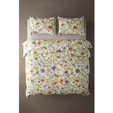 Urban Outfitters Ella Vine Floral Pattern Set Duvet Cover White, Multicolor (264.2x243.8cm)