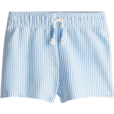 H&M Patterned Swim Shorts - Light Blue/Striped (0918657046)