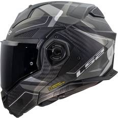 LS2 Advant X Carbon Horizon Flip-Up Helmet - Silver/Grey