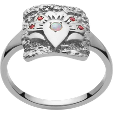 Maanesten Flora Ring - Silver/Opal/Transparent/Orange