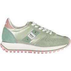 Blauer USA Polyestersneaker Med Lærdetaljer - Grøn