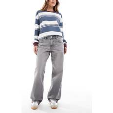 ASOS DESIGN Posede Jeans Med Vide Ben - Grå