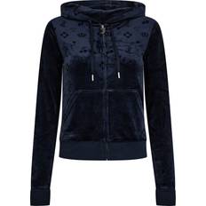 Juicy Couture Monogram Classic Velour Hoodie - Night Sky