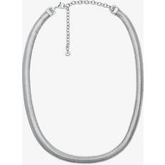 Michael Kors Metal Halskæder Michael Kors Precious Metal-Plated Brass Tubogas Snake Chain Necklace - Silver