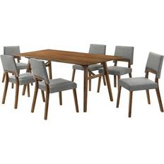 Kitchen table sets Armen Living Channell Piece Dining Set 35.5x71" 7pcs