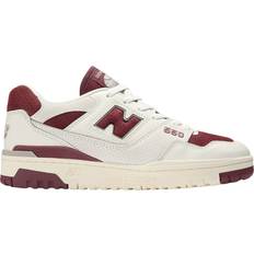 New Balance 550 Shoes - Sea Salt/Crimson