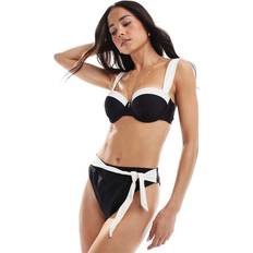 New Look Swimwear New Look Colour Block High Waisted Bikini Bottoms - Black