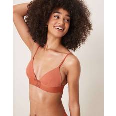 Calvin Klein Orange Bras Calvin Klein CK 96 Logo Triangle Plunge Bralette - Orange