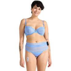 Satin Underkläder Lindex Brasilianske Trusser Med Blonder - Blue