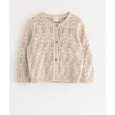 Organic Cotton Cardigans Children's Clothing Lindex Kids' Baby Organic Cotton Textured Cardigan - Light Grey