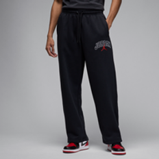 Jordan Brooklyn Fleece Oversized Broek Met Open Zoom Voor Heren - Zwart