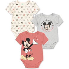 Disney Baby Mickey Mouse Short-Sleeve Bodysuits - Red
