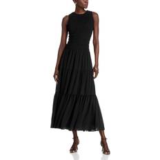 Michael Kors Smocked Georgette Tank Dress - Black