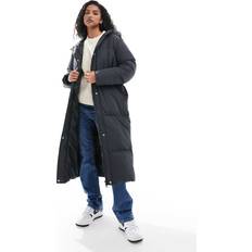 Maxi Puffer Coat With Hood - Charcoal Grey