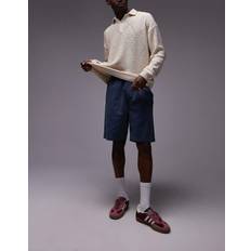 Topman Washed Cotton Short - Blue