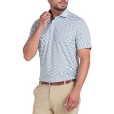 Puma Men's Mattr Micro Floral Golf Polo - White Glow/Dark Myrtle