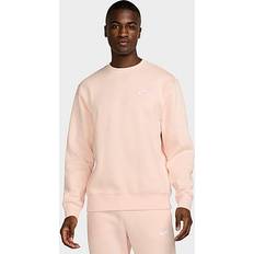 Nike Orange Tröjor Nike Sportswear Club Fleece Crew Överdragströjor Herr Storlek L - Färg Vit