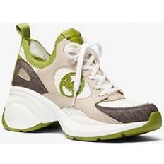 Michael Kors Zuma Mixed-Media Trainer - Green