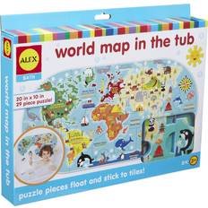 Bath World Map In The Tub Multicolor 20