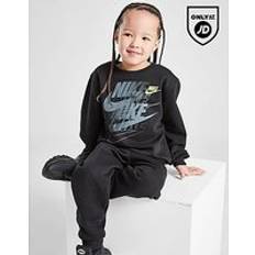 Cotton Tracksuits Children's Clothing Nike Futura Graphic Fleece Crew Tracksuit Children - Black
