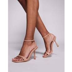 Simmi London Dola Strappy Mid Heeled Sandals - Beige