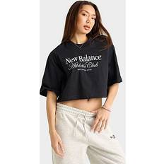 New Balance Women's Crop Club T-Shirt - Black