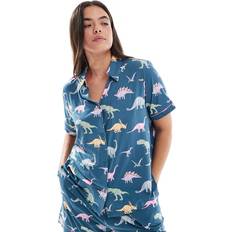Turkosa Sovplagg Chelsea Peers Curve Pyjamas Med Korta Ärmar - Pastellfärgad