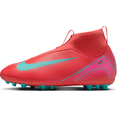 Nike Kids Air Zoom Mercurial Superfly 10 Academy AG High-Top Football Boot - Red