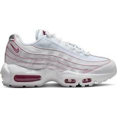 Nike Air Max 95 Recraft Grade School Boys' Shoe - White/University Red/Wolf Grey