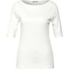 Street One Cotton Tops & Women's T-Shirt - White