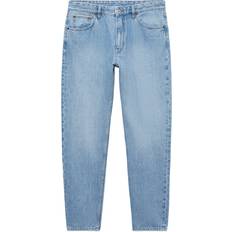 Mango Tapered-Fit Selvedge Jeans - Medium Blue