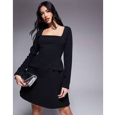 Long sleeve black dress River Island Long Sleeve Mini Dress - Black