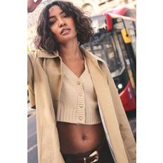 Beige Cardigans River Island Cropped Cardigan - Beige