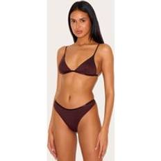 Brown - Women Lingerie Sets PrettyLittleThing Jersey Triangle Basic Lingerie Set - Chocolate
