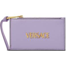 Versace Tag Zip-Up Card Holder - Women - Purple