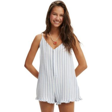 Cotton On Women's Beach Romper - Blue Stripe