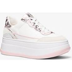 Michael Kors MK Hayes Leather Platform Trainers - Pink
