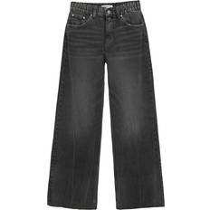 Pleats Jeans Pull&Bear Baggy Wide Leg Jeans With Elasticated Waist - Washed Grey
