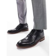 Raven Lace Up Brogues - Black Leather