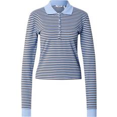 Monki Camiseta - Azul Cielo/Marrón
