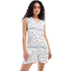 Only Jumpsuits & Overaller Only Playsuit Med Geometriskt Mönster - Vit/A