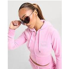 Juicy Couture Diamante Heart Logo Hoodie - Pink