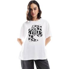 One Size T-shirts Pieces T-shirt I Oversize Med Cowgirl - Vit/A