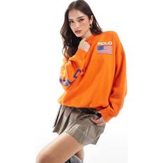 Polo Ralph Lauren Oversized Flag Print Sweatshirt - Orange