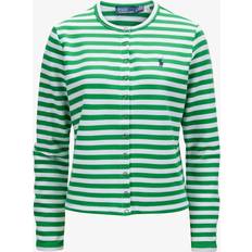Polo Ralph Lauren Vitrandig Stickad Kofta Jersey Med Långa Ärmar - Vit/A